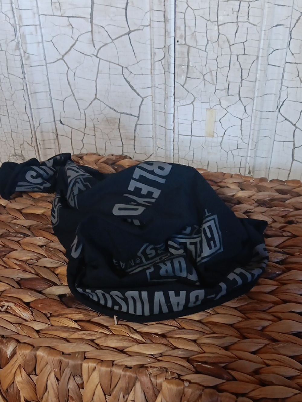 Harley-Davidson Black Neck Gaiter with Gray Logo